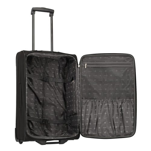 Travelite ORLANDO M Fekete 2W 2 kerekű közepes bőrönd