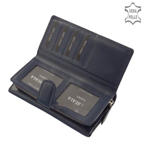 La Scala DN452 kék női bőr pénztárca 