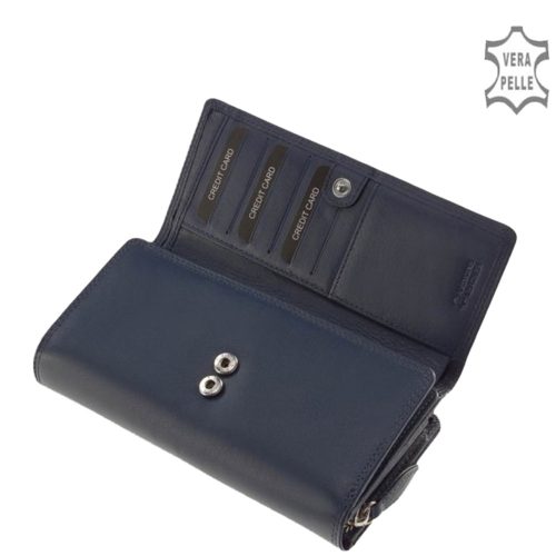 La Scala DN452 kék női bőr pénztárca 