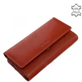   La Scala POP452 piros hátul kártyatartós bőr női pénztárca