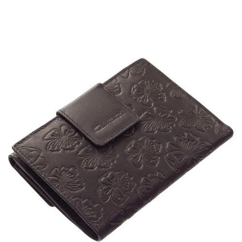  Giultieri SCV 121 fekete virágos bőr női pénztárca