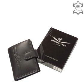   Corvo Bianco CBS808/T fekete férfi bőr exkluzív kártyatartó és pénztárca