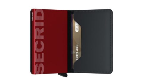 SECRID Slimwallet Matte Fekete-Piros kicsi kártyatartós pénztárca
