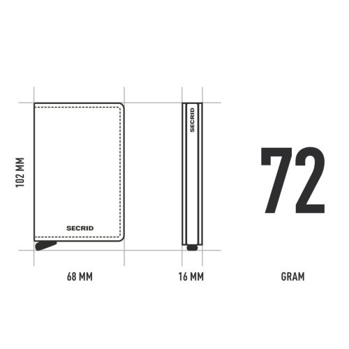 SECRID Slimwallet Matte Fekete-Piros kicsi kártyatartós pénztárca