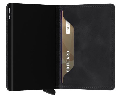 Secrid Slimwallet Vintage Black  automata kártyatartó 