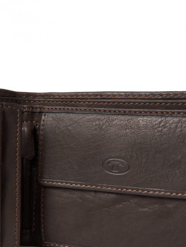 TOM TAILOR 14201-29 Barna bőr férfi pénztárca