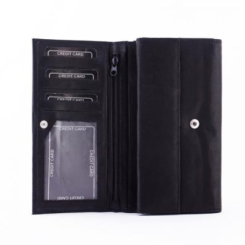 Sylvia Belmonte ADC09 fekete bőr női pénztárca