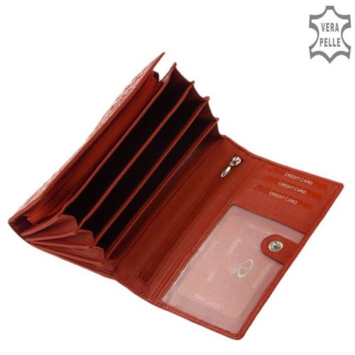  Sylvia Belmonte RO-100 piros virágos bőr pénztárca