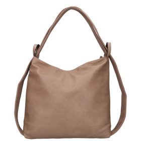 Divatos HB0161 drapp női nagy hátizsák és válltáska