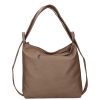 Divatos HB0161 drapp női nagy hátizsák és válltáska