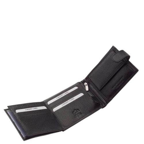 Pénztárca La Scala DBO-08 Fekete bőr férfi