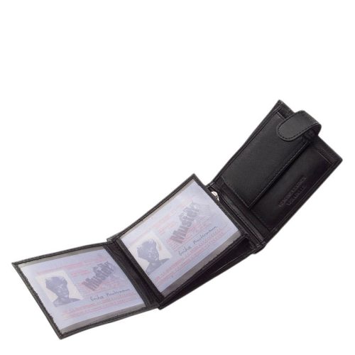 Pénztárca La Scala DBO-08 Fekete bőr férfi