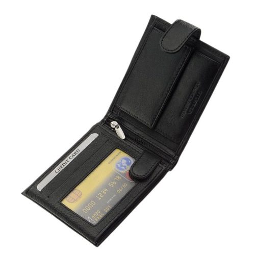 Pénztárca La Scala DBO-08 Fekete bőr férfi