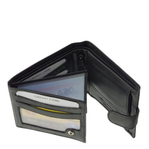 Pénztárca La Scala DBO-48 Fekete bőr férfi