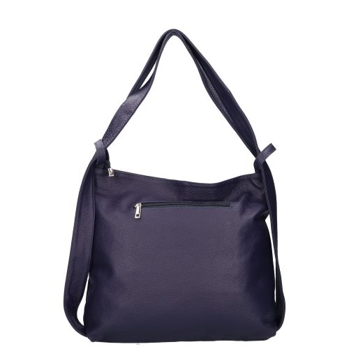 OLASZ BŐR 55551 Fekete női válltáska és hátizsák egyben