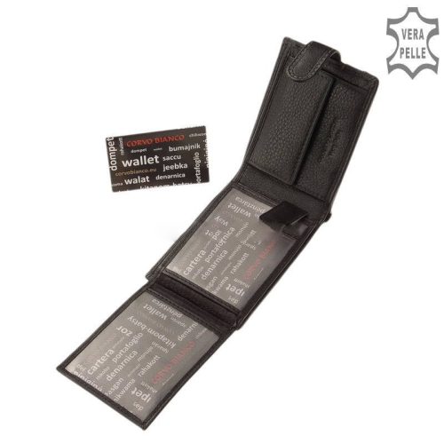 Corvo Bianco SFC102/T fekete bőr férfi pénztárca