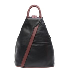 Hátizsák OLASZ BŐR 136 Fekete-barna