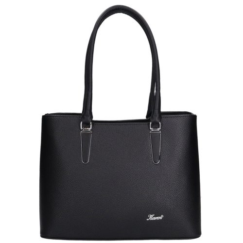 Karen 1405 fekete rostbőr női válltáska