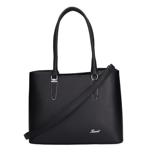 Karen 1405 fekete rostbőr női válltáska