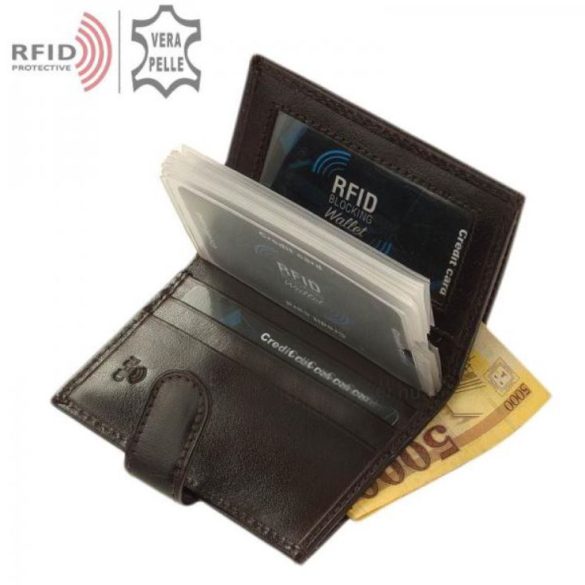 Kártyatartó Synchrony RG2038 Barna bőr RFID védelemmel