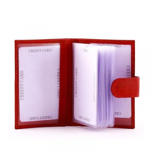 Sylvia Belmonte MS2038 piros bőr női kártyatartó és pénztárca