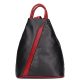 Olasz bőr 1360 fekete piros hátizsák
