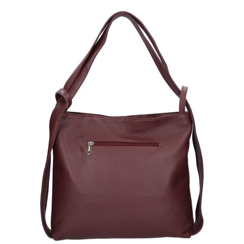 Olasz bőr 5555 bordó válltáska és hátizsák