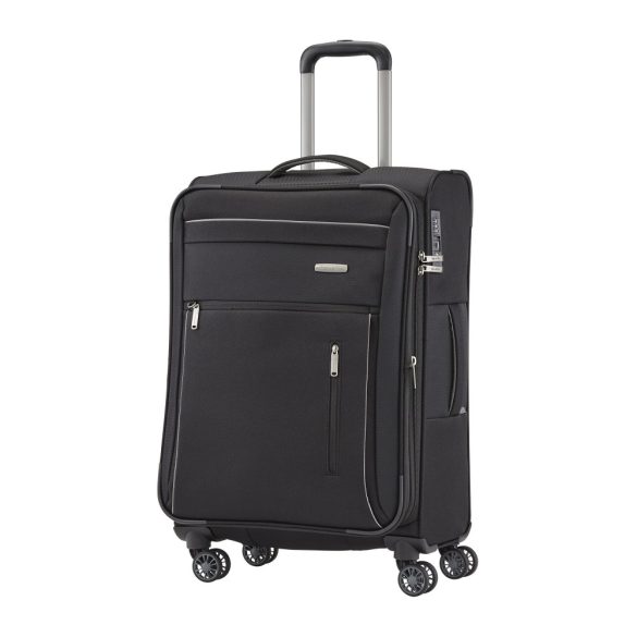 Bőrönd TRAVELITE Capri M fekete 4 kerekű bővíthető közepes méret
