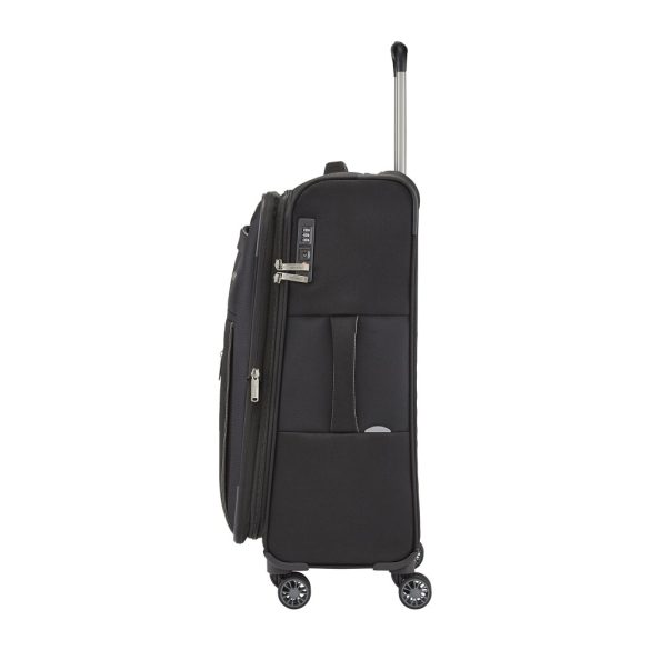 Bőrönd TRAVELITE Capri M fekete 4 kerekű bővíthető közepes méret