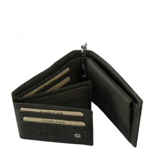 Pénztárca A1MR1021 Fekete bőr férfi motoros