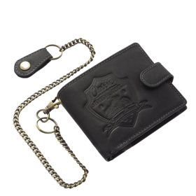   Green Deed MPA9641/T fekete motor láncos bőr férfi pénztárca