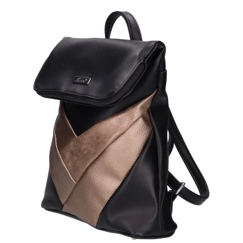 Karen D 390 fekete bronz rostbőr női hátizsák