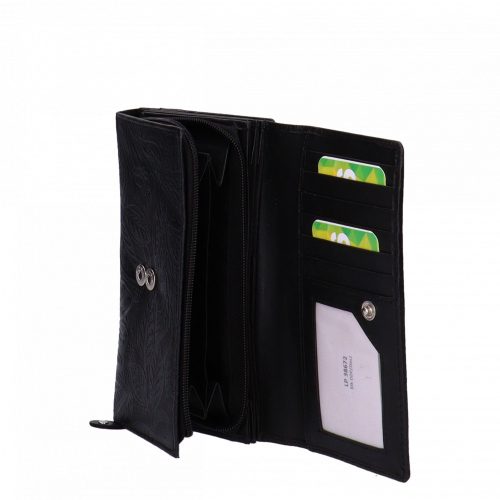  Pénztárca 8674.8.2 Fekete virág női bőr