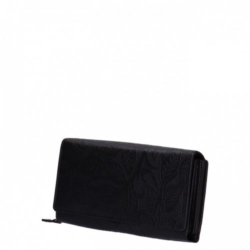  Pénztárca 8674.8.2 Fekete virág női bőr