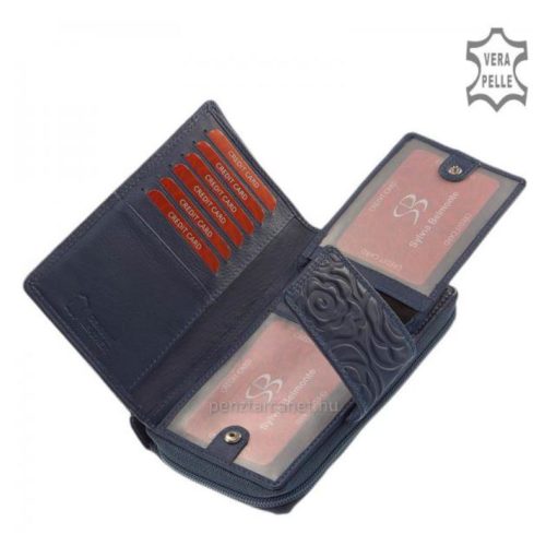 Pénztárca Sylvia Belmonte RO-14 Kék rózsás bőr