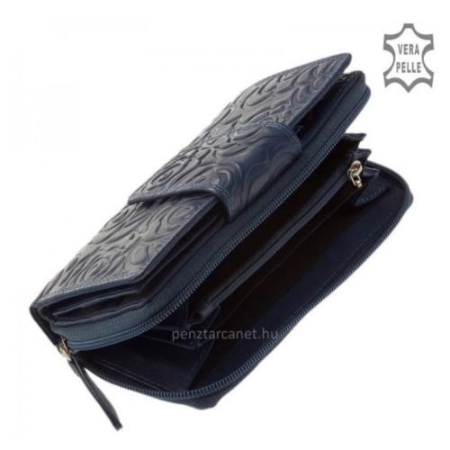 Pénztárca Sylvia Belmonte RO-14 Kék rózsás bőr