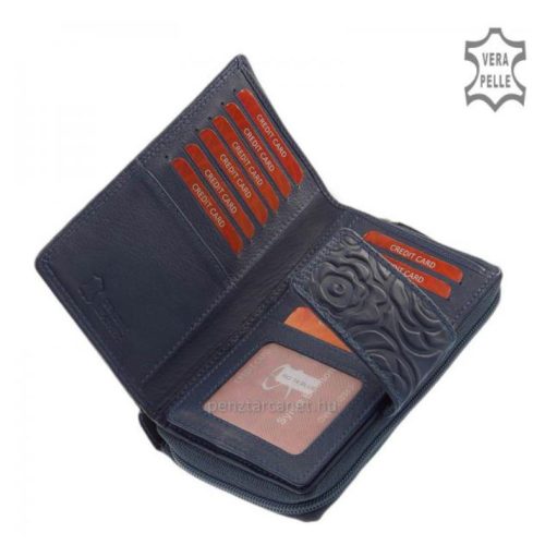 Pénztárca Sylvia Belmonte RO-14 Kék rózsás bőr