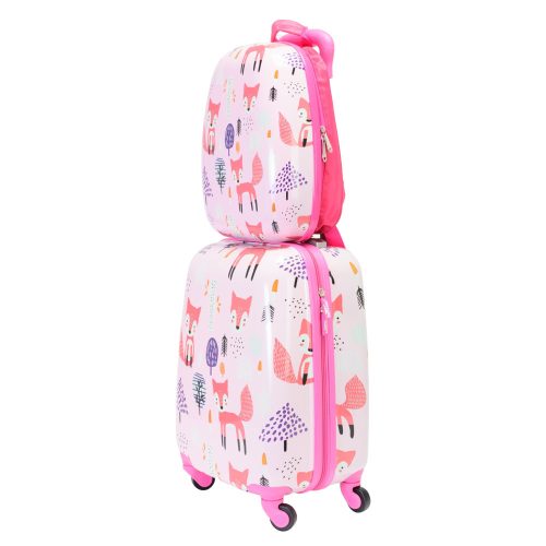 Bőrönd BONTOUR Rózsaszín rókás gyerek szett