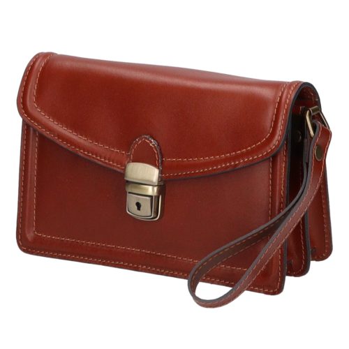 Olasz bőr világos barna autóstáska