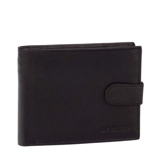 La Scala DG-87 fekete bőr pénztárca