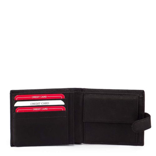 La Scala DG-87 fekete bőr pénztárca