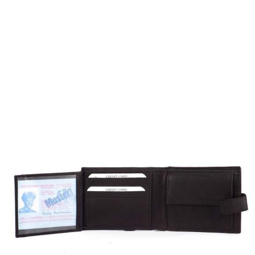 La Scala DG-87 fekete bőr pénztárca