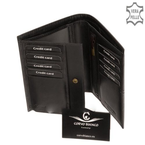 Corvo Bianco CCS826 fekete bőr férfi pénztárca
