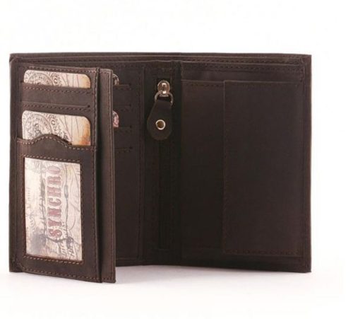 Pénztárca Synchrony  VD 11209 Barna bőr álló