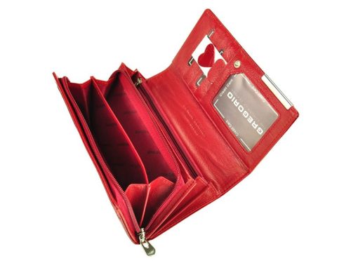 Gregorio BC-106 szürke lakk bőr női pénztárca