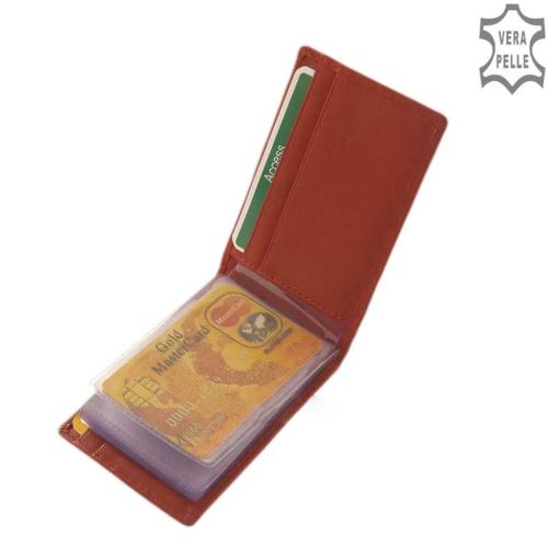 Kártyatartó La Scala AD30809 Piros bőr
