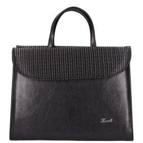 Karen 284 fekete fonott rostbőr női aktatáska