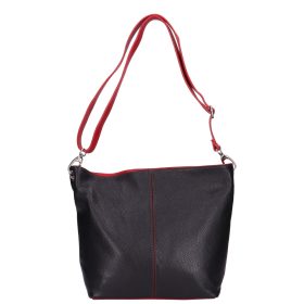 Táska OLASZ BŐR 003 Fekete-Piros