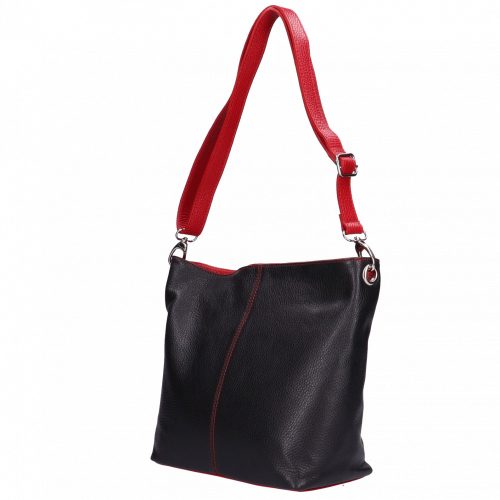 Táska OLASZ BŐR 003 Fekete-Piros