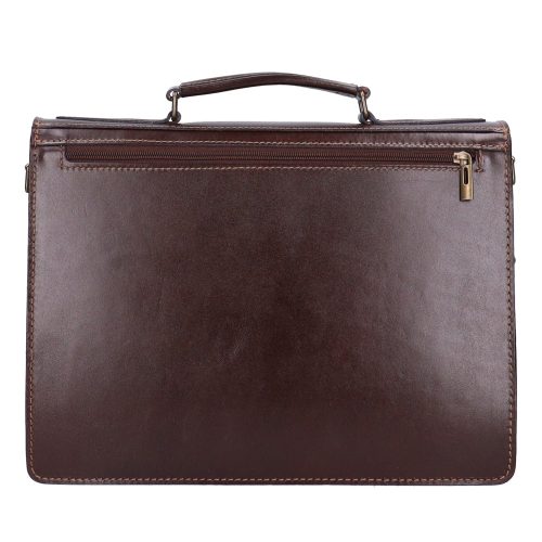 Aktatáska 1723 Bőr 2 rekeszes sötét barna kicsi